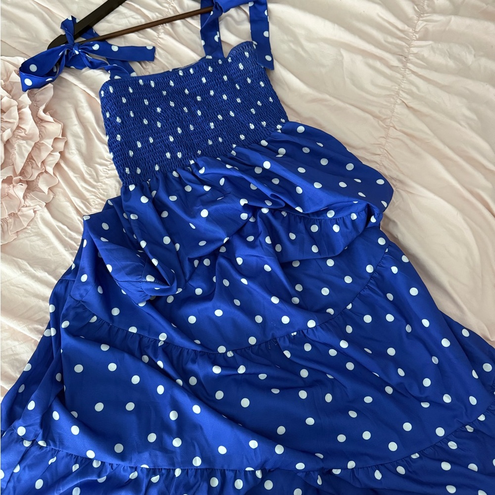 Blue Polka Dot Dress